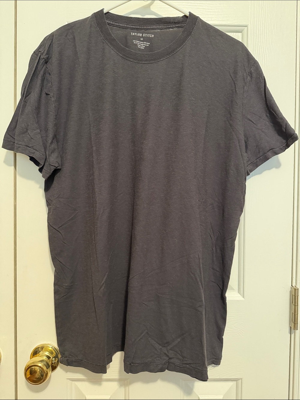 Taylor Stitch Short-Sleeve Crewneck T-Shirt — Charcoal